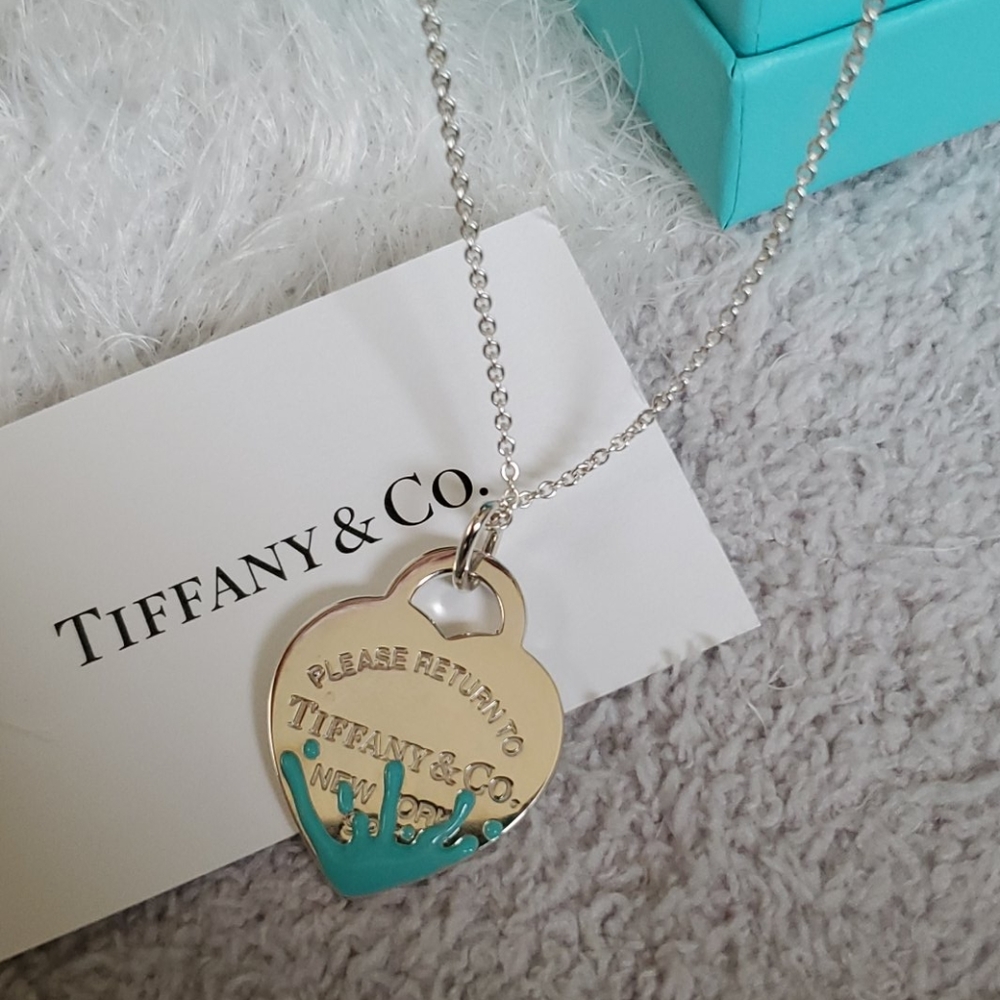 Return to Tiffany Color Splash Heart Charm + Chain